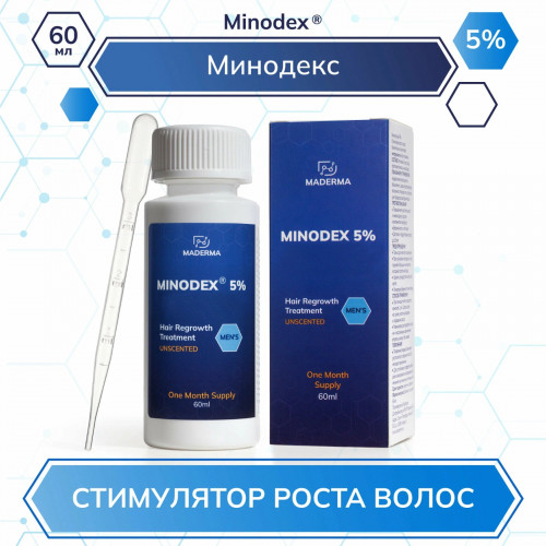 Лосьон для роста волос и бороды Minodex 5%