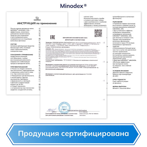 Лосьон для роста волос и бороды Minodex 5%